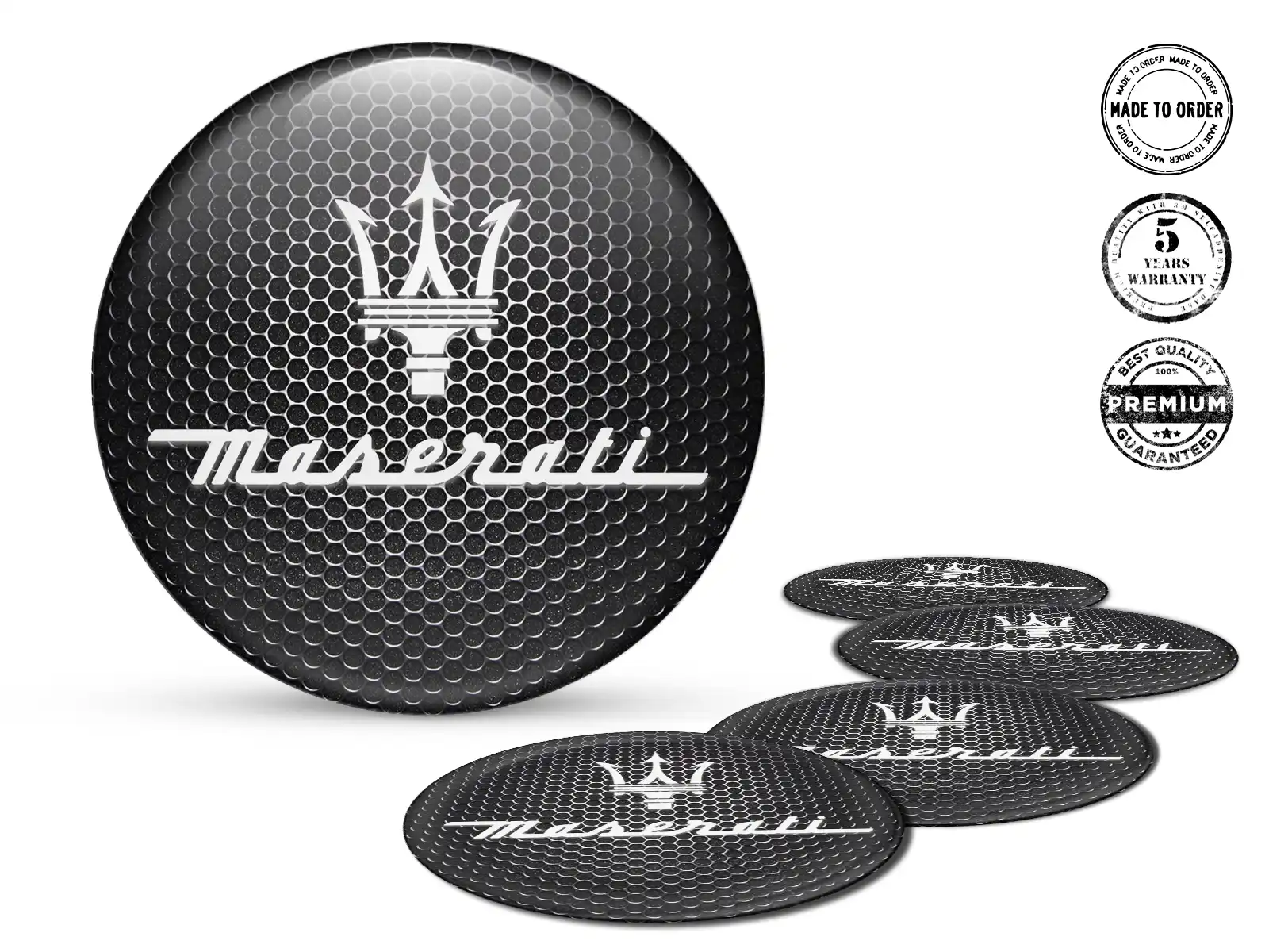 Maserati Pegatinas de Aro para Autos Diseño Bombado Elegante